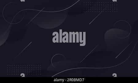 Sfondo geometrico astratto di forme fluide e dinamiche. Sfumatura della carta da parati con forma liquida. Illustrazione banner modello colorato con Sof Foto Stock