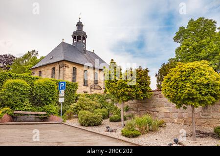 NEUSTADT BEI COBURG, BAVIERA, GERMANIA - CIRCA MAGGIO 2022: Il paesaggio urbano della città di Neustadt bei Coburg, Germania. Foto Stock