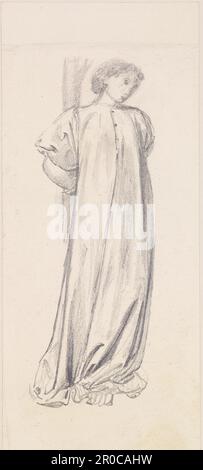 Serie di San Giorgio - Studio della principessa per 'la principessa incatenata all'albero', 1865-1866. Artista: Sir Edward Burne-Jones Foto Stock