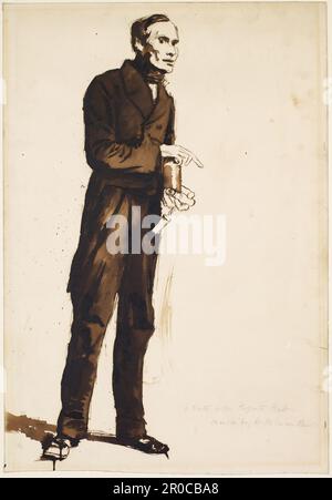 Un portatore al Club di Hogarth, 1858. Artista: William Holman Hunt Foto Stock