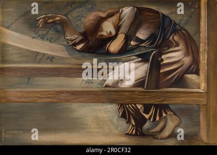 The Briar Rose Series - Studio per 'The Garden Court', 1889. Artista: Sir Edward Burne-Jones Foto Stock