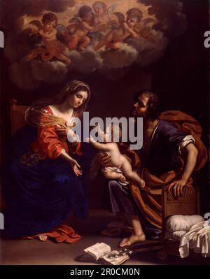 La Sacra Famiglia, 1682. Artista: Benedetto Gennari il giovane Foto Stock