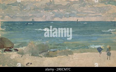 Beach Scene con due figure, 1885-90. James A. McNeill Whistler Foto Stock