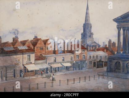 Congreve Street, Town Hall, Christ Church, Birmingham, non datata. Artista sconosciuto Foto Stock