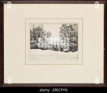 2010.0154.29.. Paesaggio, 1928. Etcher: Frederick Landseer Maur Griggs (d.1938) Foto Stock