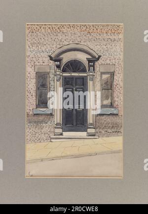 Vista topografica di Birmingham.Ink / Watercolor Drawing.. Porta 26 Lower Priory, Birmingham. Di F. Chamberlain Foto Stock