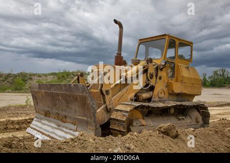 Bulldozer al lavoro Foto Stock
