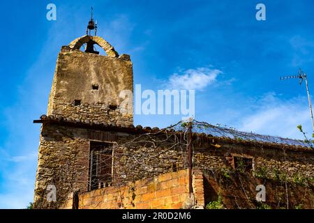 Torre de les Hores in Peratallada, Forallac, Baix Emporda, Costa Brava, Girona, Catalogna Foto Stock