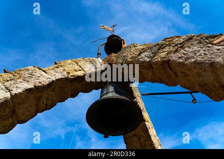 Torre de les Hores in Peratallada, Forallac, Baix Emporda, Costa Brava, Girona, Catalogna Foto Stock