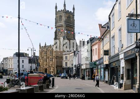 Intorno a Cirencester una piccola cittadina nelle Cotswolds UK Foto Stock