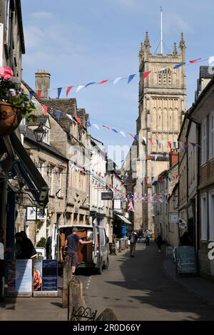 Intorno a Cirencester una piccola cittadina nelle Cotswolds UK Foto Stock