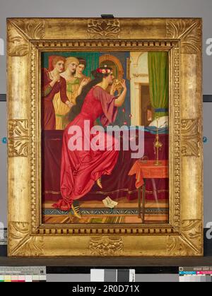 Sigismonda bere il veleno (incorniciato). Artista: Joseph Edward Southall Foto Stock