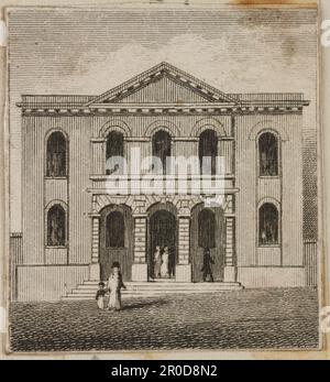 Incisione dell'Old Meeting House Birmingham. Collezione Wilkinson, Vol i Foto Stock