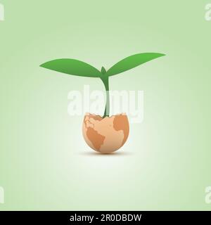 Design eco-concept Illustrazione Vettoriale