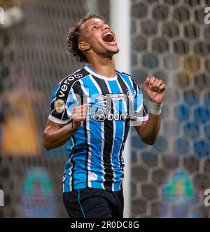 Porto Alegre, Brasile, 07th maggio 2023. Bitello di Gremio, durante la partita tra Gremio e Red Bull Bull Bragantino, per la Serie A 2023 brasiliana, allo Stadio Arena do Gremio, a Porto Alegre il 07 maggio. Foto: Richard Ducker/DiaEsportivo/Alamy Live News Foto Stock