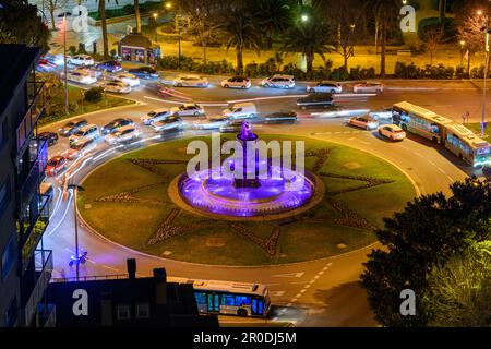 Fuente de las Tres Gracias a Malaga. Malaga, Andalusia, Spagna. Foto Stock