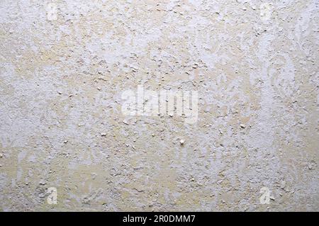 Sfondo di grunge parete in stucco con strati di vernice vecchia Foto Stock