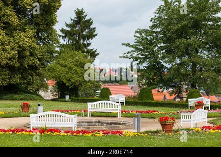 Giardino barocco Blankenburg nelle montagne Harz Foto Stock