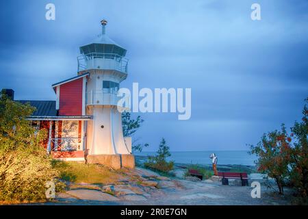 Faro di Kallo, pori, Varsinais-Suomi, costa occidentale della Finlandia Foto Stock