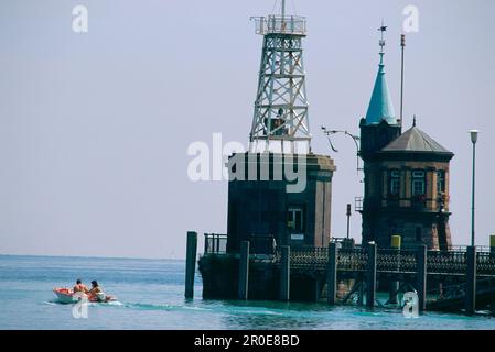 Habour a Costanza, Lago di Costanza, Baden Wuerttemberg, Germania Foto Stock