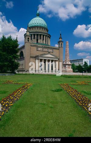 Nikolaikirche e il vecchio municipio, Potsdam, Brandeburgo, Germania Foto Stock