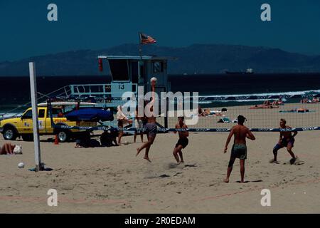 Beachvolley Tunier, Hermosa Beach, Los Angeles Kalifonien, Stati Uniti Foto Stock