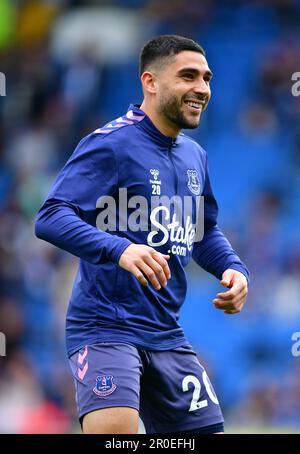 Brighton, Regno Unito. 08th maggio, 2023. Neal Maupay dell'Everton FC torna al suo vecchio club nella partita della Premier League tra Brighton & Hove Albion ed Everton all'Amex il 8th 2023 maggio a Brighton, Inghilterra. (Foto di Jeff Mood/phcimages.com) Credit: PHC Images/Alamy Live News Foto Stock