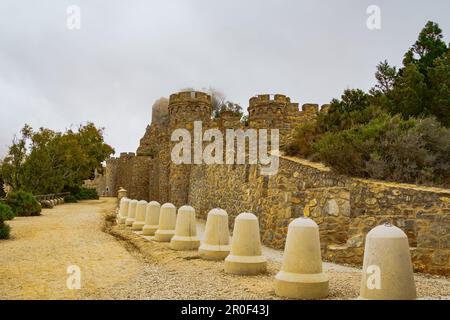 Castillitos batteria, Cartagena. Murcia. Spagna. Foto Stock