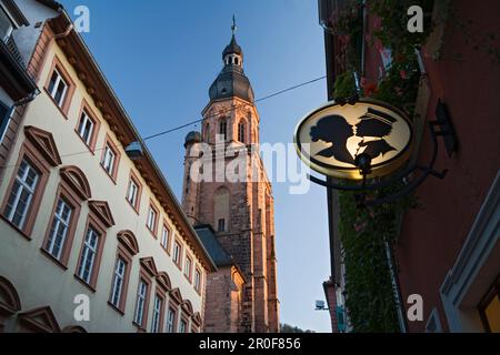 Chiesa della Santa Spiritit, Città Vecchia, Heidelberg, Baden-Wuerttemberg, Germania Foto Stock