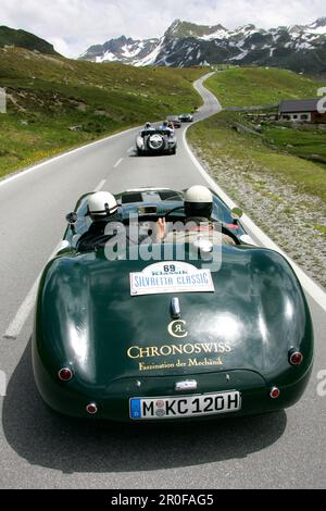 Silvretta Classic Rallye Montafon, 08.07.2004, Silvretta Alpine Road, Jaguar C-Type, 215PS, BJ.1952 Foto Stock