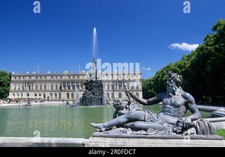 Castello di Herrenchiemsee, Herrenchiemsee, Chiemsee, Chiemgau, Baviera, Germania Foto Stock