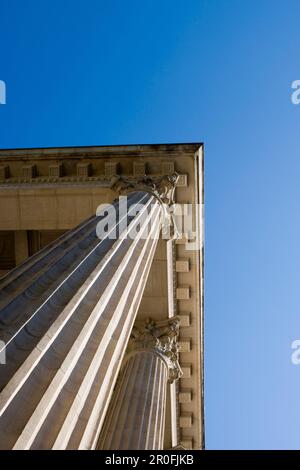 Colonne del Teatro Meininger, Meiningen, Rhoen, Turingia, Germania Foto Stock