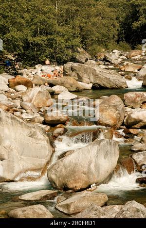 Svizzera Ticino Valle Maggia Foto Stock