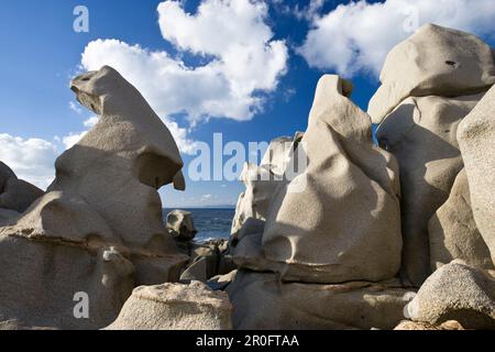 Formazione rocciosa a Capo testa, Sardegna, Italia Foto Stock