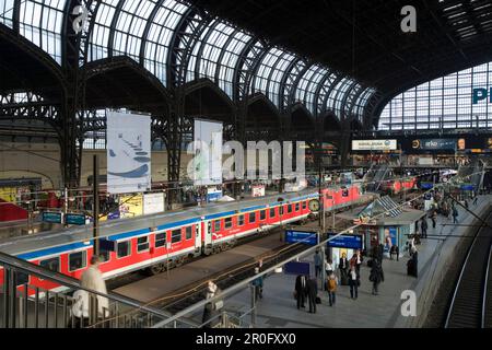 La stazione principale di Amburgo, Germania Foto Stock