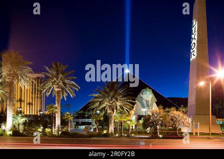 Il Luxor Hotel e Casinò di Las Vegas, Nevada, STATI UNITI D'AMERICA Foto Stock