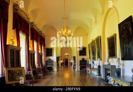 Europa, Gran Bretagna, Inghilterra, North Yorkshire, York Castle Howard, lunga galleria a sud Foto Stock