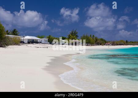 Laguna e Resort Bikini, Isole Marshall, Atollo Bikini, Micronesia, Oceano Pacifico Foto Stock