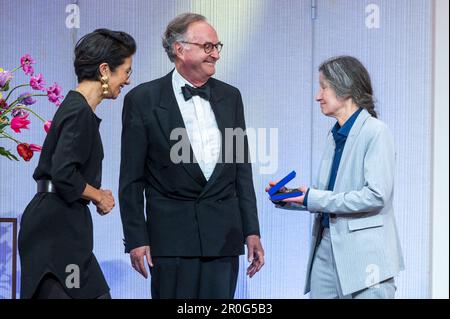 AMSTERDAM - Anjet Daanje ha vinto il Premio Libris Letteratura. Daanje ha vinto il premio per il suo romanzo la canzone di cicogna e dromedario. ANP EVERT ELZINGA olanda fuori - belgio fuori Foto Stock