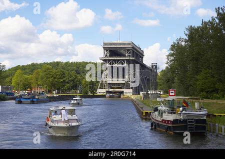 Niederfinow boat lift, Brandeburgo, Germania Foto Stock