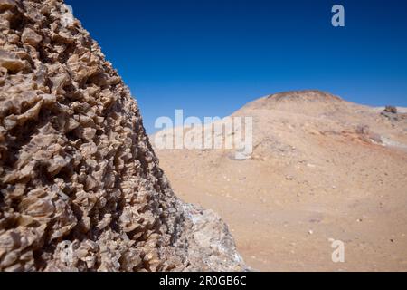 Cristallo sulla montagna di cristallo, Egitto, deserto libico Foto Stock