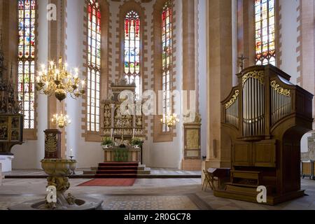 Altare di San Annenkirche, Annaberg-Buchholz, in Sassonia, Germania, Europa Foto Stock