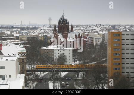 Vista su Kreuzberg, Berlino, Germania Foto Stock