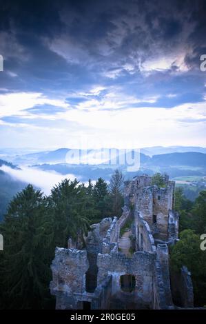 Rovina del castello Prandegg, Muehlviertel, Austria superiore, Austria Foto Stock