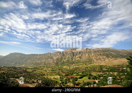Paesaggio a Nemrut Dagi, Anatolia orientale, Turchia Foto Stock