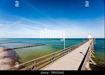 Pier, Heiligendamm, Bad Doberan, Meclenburgo-Pomerania Occidentale, Germania Foto Stock