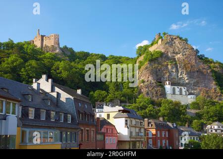 Felsenkirche, castello di Oberstein, castello di Bosselstein, Idar-Oberstein, Hunsrück, Renania-Palatinato, Germania Foto Stock