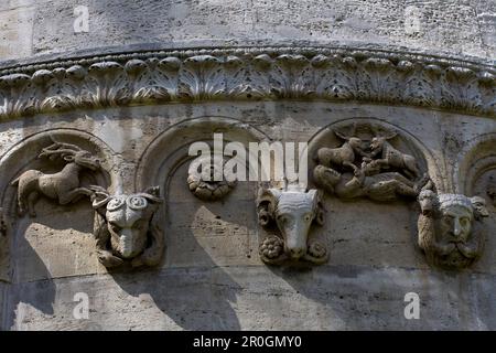 Fregio all'apsi della chiesa monastica di Königslutter, bassa Sassonia, Germania, Europa Foto Stock