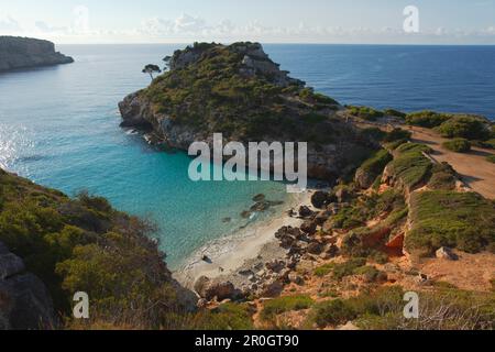 Calo d'es Moro, vicino a Cala S Amonia, vicino a Santanyi, Maiorca, isole Baleari, Spagna, Europa Foto Stock