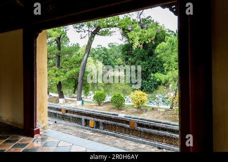 La tomba dell'imperatore Minh Mang, nei pressi della città imperiale di Hue, Vietnam Asia Foto Stock